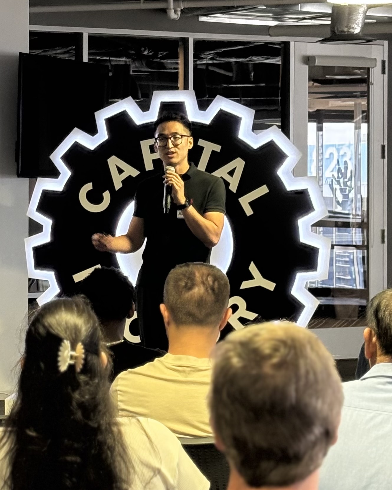 Yuanlun speaking at Capital Factory